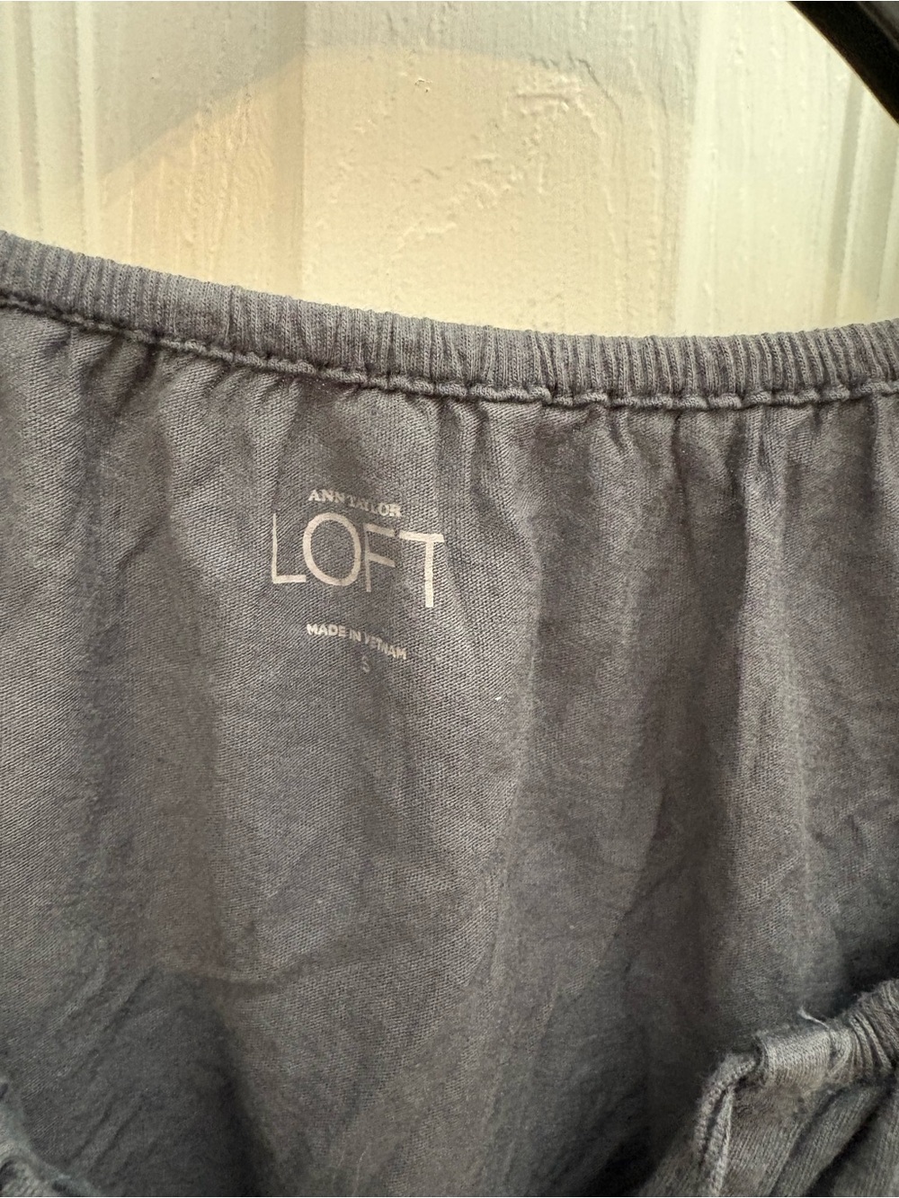 LOFT Charcoal Sleeveless Button-Front Camisole - Picture 3 of 4